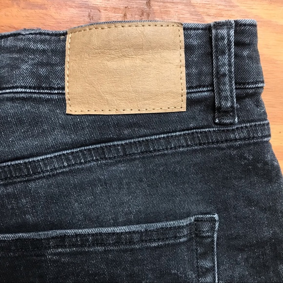 H&M Black Distressed Jean Shorts, EUC, 10 - Picture 9 of 11